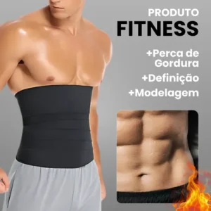 Cinta Modeladora Redutor De Cintura Sauna Masculino Academia - Imagem 11