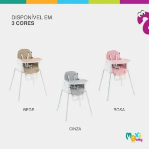 Cadeira De Alimentação Infantil 3 Em 1 Harmony Maxi Baby - Cinza - Imagem 10