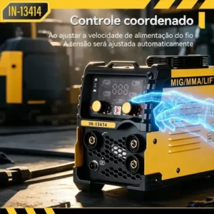 Maquinas de Solda Inversora 300a 3 Em1 Mig Tig Mma Bivolt 110/220v Portátil Profissional Com Display Digital +Acessórios - Imagem 7