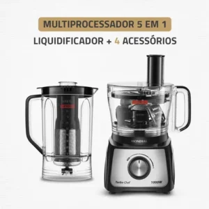 Multiprocessador Turbo Chef 5 em 1 Mondial 1000W MPN-01-B - Imagem 3