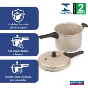 Panela De Pressão Fast Antiaderente 4,5l Baunilha Nacional - Imagem 10