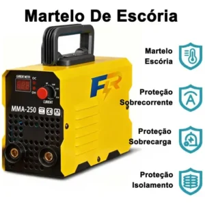 Máquina Solda Inversora Profissional Portátil E Potente Eletrica Eletrodo Mma Frequência 50/60 Hz - Imagem 8