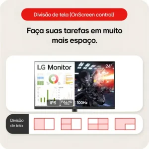 Monitor PC Gamer LG 24” IPS, Full HD, 100Hz, HDMI - 24MS500-B - Imagem 10