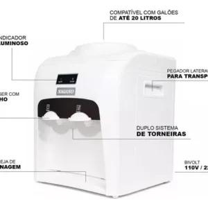 Bebedouro De Mesa Água Gelada 20l Elétrico Bivolt - Imagem 2