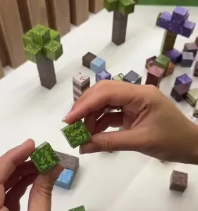 Kit 100 Blocos Magnéticos De Montar Construção Brinquedo - Imagem 2