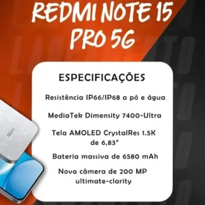 Xiaomi Redmi Note 15 Pro 5g 512gb 8gb Ram C/nfc Prova D'água - Imagem 4