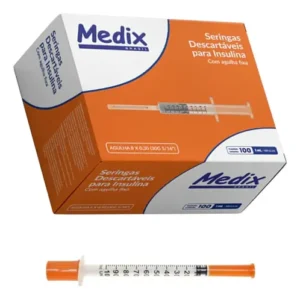 Seringa Insulina Medix 1ml Agulha Fina 8x0,3mm 30g 100 Unid - Imagem 12