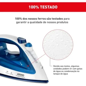 Ferro a vapor Essentialgliss azul base antiaderente Fea1 eficiente moderno prático - Imagem 9