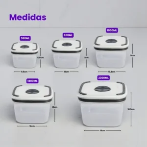 Kit 5 Potes Herméticos Plástico Freezer Microondas Marmita - Imagem 4