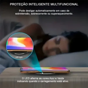 Carregador A'Gold Sem Fio 20W Magnético Indução Preto iPhone Samsung - Imagem 8