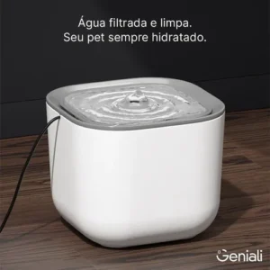 Fonte Bebedouro Gatos Cães Automático Filtra A Água Geniali Cor Branco - Imagem 6
