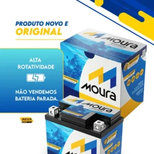 Bateria Moura Titan Fan Biz Bros Fazer 125 150 160 Flex Xre - Imagem 9