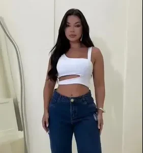Calça Jeans Wide Leg Feminina Cintura Alta Sem Lycra Stillge - Imagem 12