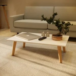 Mesa De Centro 80x42 Baixa Pé Palito Retangular Sala Retrô - Imagem 8
