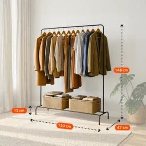 Organizador De Roupas Portátil Grande Metal P/ Quarto Closet - Imagem 5