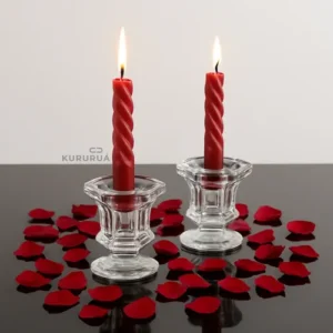Kit 10 Castiçal Porta Vela De Vidro Decoração Alto Brilho Mesa Suporte Enfeite Marca Kururuá - Imagem 10