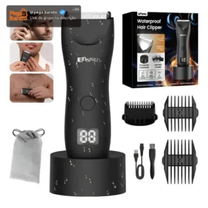 Enssu Aparador De Pelos Corporais Masculino Com Base Cor Preto - Imagem 1