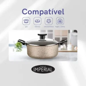 Conjunto de panelas antiaderente 10 peças Coffee cappuccino Imperial - Imagem 8