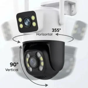 Camera Segurança Externa Lente Dupla Rastreamento Zoom A28b Cor Branco iCSee - Imagem 3