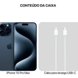 Apple Iphone 15 Pro Max (256gb) Azul 5g Original Menor Preço (Novo com caixa aberta) - Imagem 9