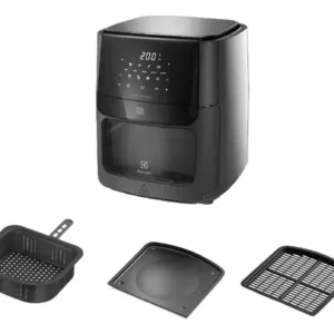 Air Fryer Forno 5 em 1 12L 1700W Digital 1 Bandeja Antiaderente 5 modos preparo 7 Receitas Programadas Aviso Sonoro Fritadeira Elétrica sem Óleo Forno Bancada Electrolux EAF85 Grafite - Imagem 3