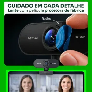 Webcam Camera Full Hd Zoom 1080p 360 Graus Videoconferencia Streamcam Web Cam Entrada Usb 2.0 Com Microfone- GoodVision - Imagem 5