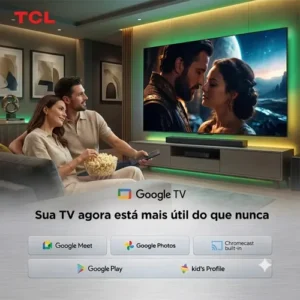 Smart Tv Tcl 40 Qled Full Hd Google Tv Bluetooth 40s5k - Imagem 6