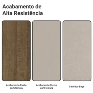 Sala De Jantar Mesa Tampo De Vidro 4 Cadeiras Tifani Madesa Cor Rustic/Crema/Sintético Bege XMMDJA040165 - Imagem 8