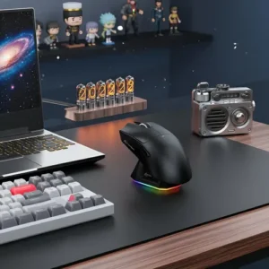 Mouse Gamer X11 Attack Shark Tri Mode 22000dpi Paw3311 Dock Cor Preto - Imagem 4