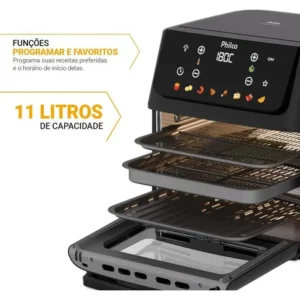 Air Fryer Oven Philco 11L 8 Funções Visor 1800W PAF11B - Imagem 7