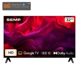 Smart Tv Semp 32 Led Hd Android Tv Wifi Bluetooth 2 Hdmi Google Tv 60hz Hdr10 32s42 - Imagem 1