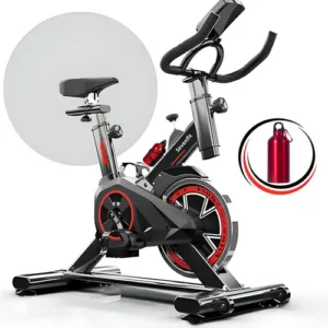 Bicicleta Ergométrica Bike Spinning Garrafa 6kg Sensação Inércia Com Medidor Cardíaco Fitness Preto e Vermelho Sevenfit Para Cardio E Musculação - Imagem 12