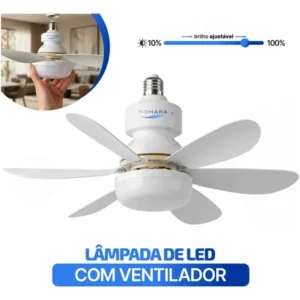 Ventilador De Teto 120w Controle Remoto Lâmpada E27 Luz Led Ajustável Bivolt Diâmetro 42 Cm 6 Pás 3 Velocidades Silêncioso Econômico Moderno Residencial Comercial Interno Externo Ventilação Ar Fresco - Imagem 7