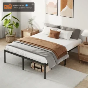 Estrado de Cama Casal Hot Wheels Preto Romantic Crown com Armazenamento - Imagem 1
