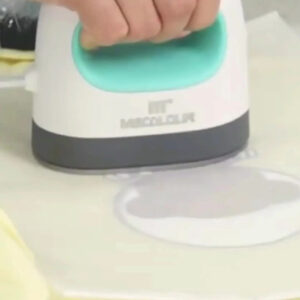 Prensa Térmica Mini De Ferro Fácil Para Roupas Pequenas Cor Azul Mecolour - Imagem 2