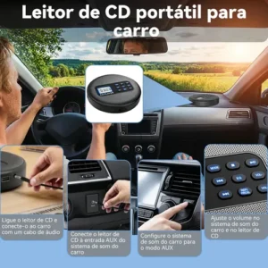 Leitor De Cd Portátil Bluetooth Suporta Cd/cd-rw/wma/mp3 - Imagem 6