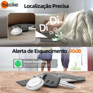 Smart Air Tag Ios Find My Buscar, Mfi, Smart Tag Gps Para Mala Pet Carro Moto Crianças Idosos Chaves Carteiras, 100m Alcance Máx, 230 Mah, 365 Dias Máx, Ip68, Compatível iPhone Com Bluetooth, Branco - Imagem 7