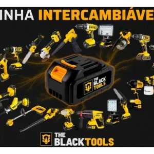 Soprador De Folhas The Black Tools Tcb21b A Bateria Aspirador Elétrico Com Saco Coletor Cor Amarelo e Preto - Imagem 8