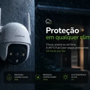 Camera Wifi 360° Im7 S Full Color Intelbras + Cartão 128gb - Imagem 4