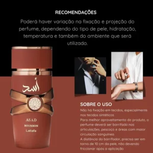 Perfume Árabe Asad Bourbon 100ml Lipx - Imagem 3