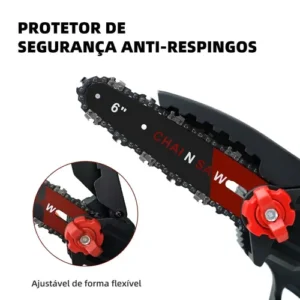 Mini Motosserra Elétrica Portátil 6 Polegadas 21v Duas Baterias Recarregável Serra De Poda Para Jardim E Árvores - Imagem 9