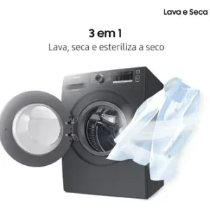 Lava E Seca Samsung Wd11m Com Digital Inverter Inox 11kg Cor Inox look - Imagem 3