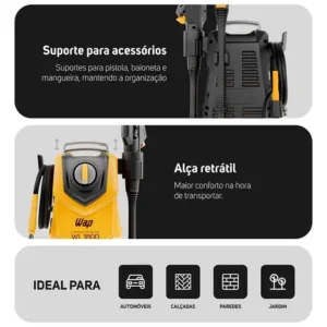 Lavadora de Alta Pressão Compacta WAP WL 1800 1400W 1500PSI 360L/h 127V - Imagem 3