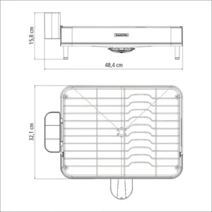 Escorredor Louça Tramontina Inox C/ Porta Talher Removível Cor Grafite - Imagem 7