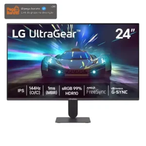 Monitor LG UltraGear™ 24G411A-B 24",FHD, 144Hz, 1ms (MBR), NVIDIA G-SYNC, AMD FreeSync, HDR10 - Imagem 1