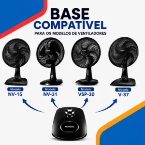 Base Do Ventilador Mondial 30cm 6-pás Preta Original - Imagem 4