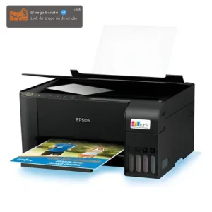 Impressora 3x1 Multifuncional Epson Ecotank L3250 Wifi Bivol Preto - Imagem 1