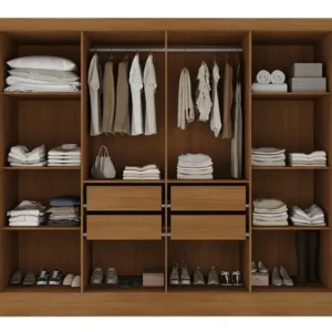 Guarda Roupa Casal 8 Portas 4 Gavetas Jatobá Yescasa - Imagem 2