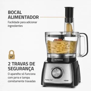 Multiprocessador Turbo Chef 5 em 1 Mondial 1000W MPN-01-B - Imagem 7