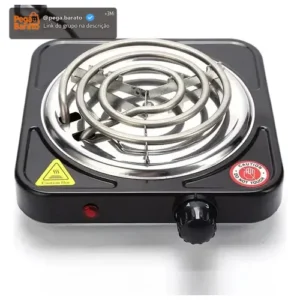 Fogão Cooktop Elétrico Fogareiro 1 Boca 1.000 Watts Branco - Imagem 1
